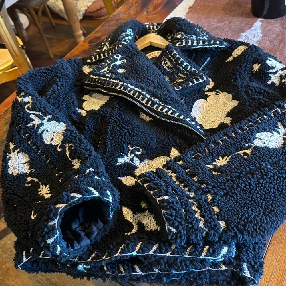Free People Faux Shearling Warm and Stunning.